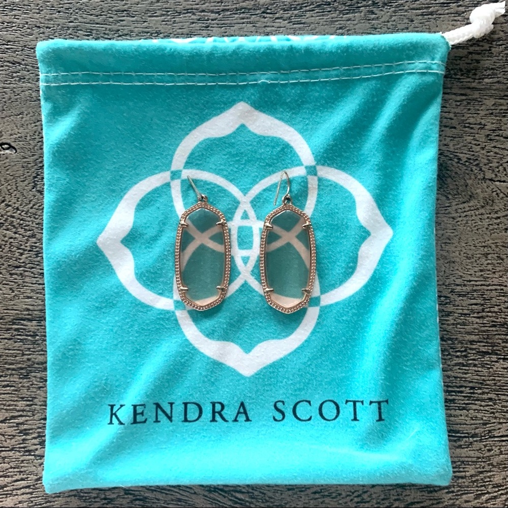 Kendra Scott rose gold with clear rose gold stone